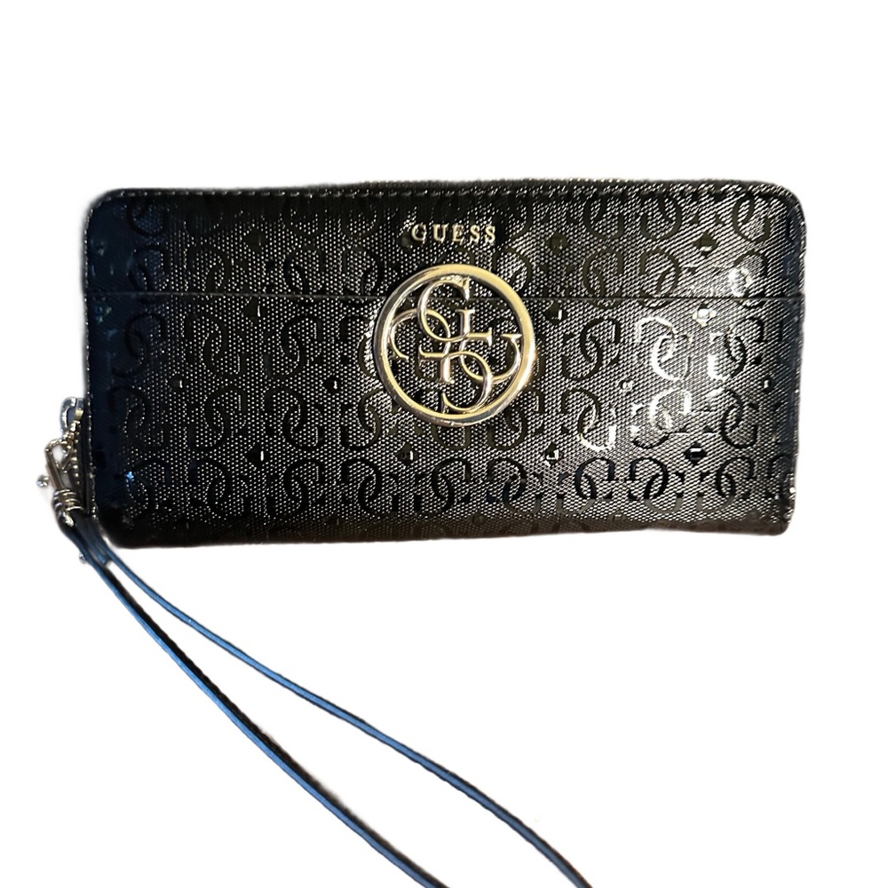 Guess Kamryn G-Shine Large Zip Around Wallet, New, Never used